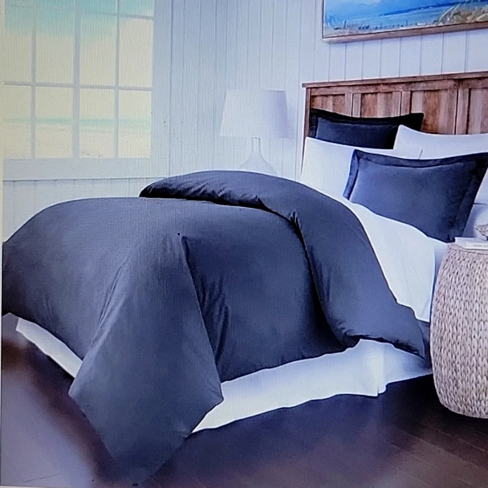Italian Luxury soft brushed 1500 microfiber duvet cover set Gray Full/Queen New